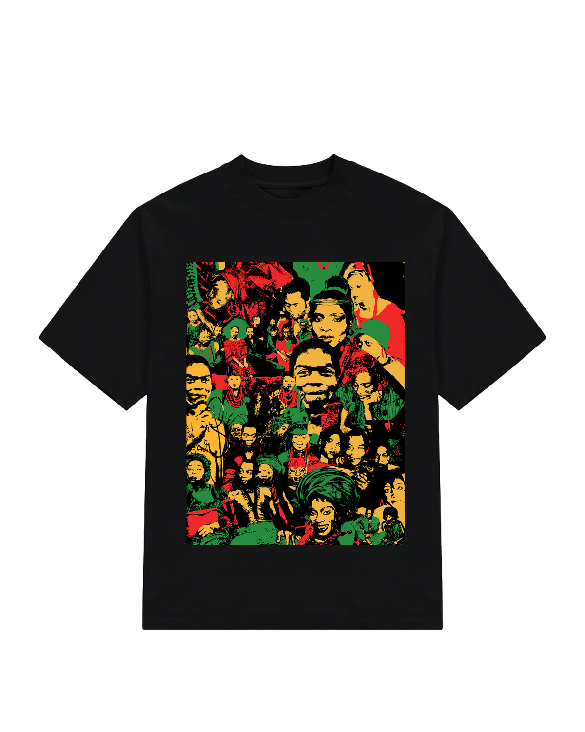 Ashluxe Fela's Culture Mosaic Tee - Black