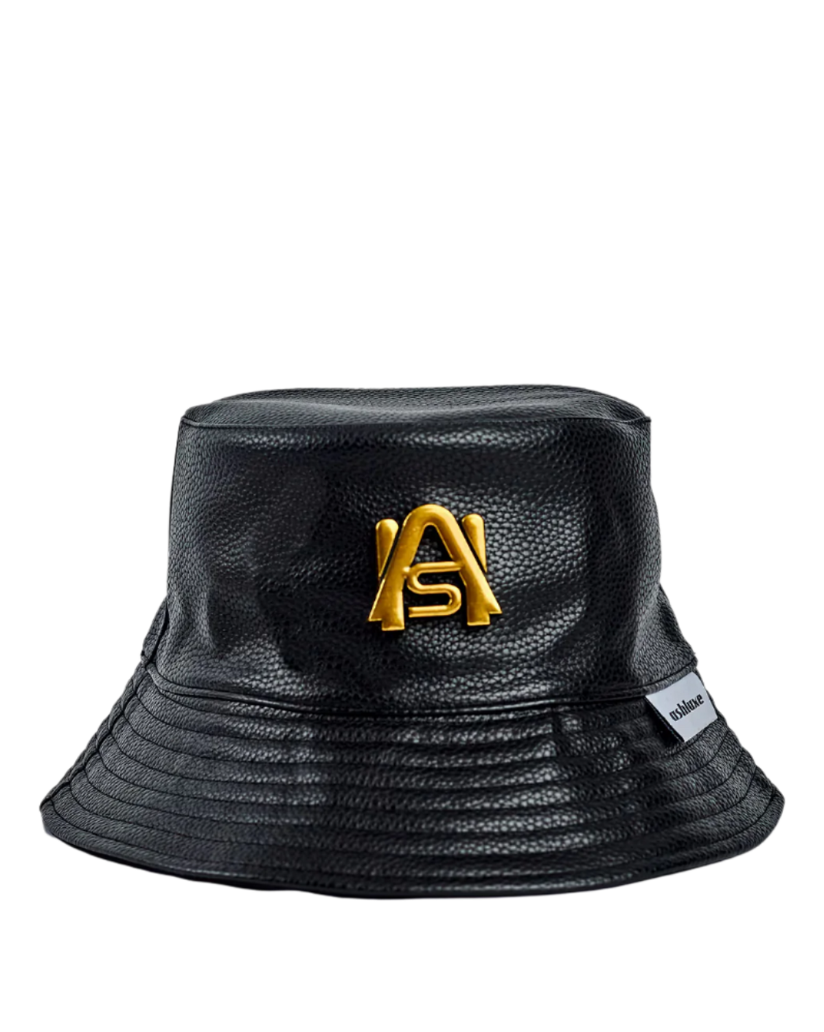 Ashluxe Leather Bucket Hat  Black