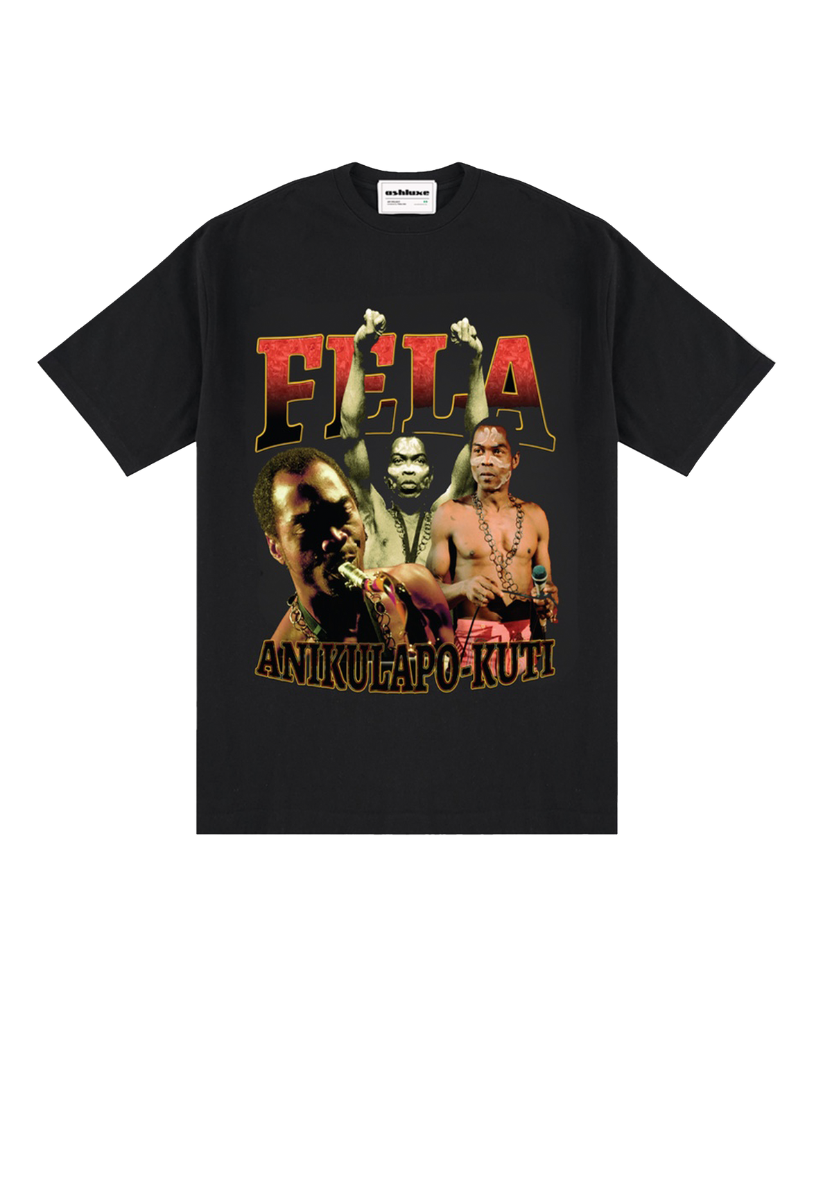 🎁 Ashluxe Fela-Inspired Rap Tee Black (100% off)